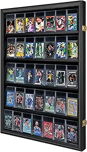 VERANI 35 Graded Sports Baseball Card Display Case Wall Mount Black