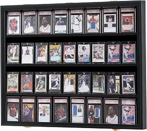 KCRasan 36 Graded Sports Card Display Case - Card Display Case Lockable