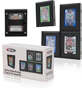 BCW Interlocking Card Frames with Toploaders, Black, Standard Cards, 6 Pack
