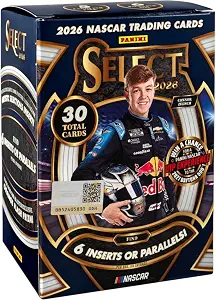 2026 Panini Select Racing Retail Blaster Box | NASCAR Trading Cards | Exclusive Retail Prizm Parallels | Rookie Cards, Inserts & Chase Autograph Memorabilia Cards | Collectible Sports Card Box