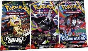 Pokemon Trading Card Game Random Sealed 3 Booster Packs 100% Authentic