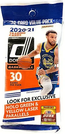 2020-21 Panini NBA Donruss Basketball Cello Pack - 1 Pack of 30 Cards