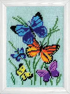 Design Works Crafts, 5" x 7" Needlepoint Kit Butterflies Galore