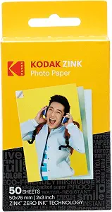 KODAK 2x3 Premium Sticky-Backed ZINK Photo Paper (50 Sheets) - Compatible With Kodak Step, Step Slim, Printomatic, Printomatic+, Smile+, Step Touch