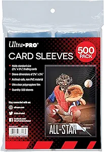 Ultra PRO - Penny Sleeves® Clear Card Sleeves for Standard Size Trading Cards measuring 2.5" x 3.5" (500 count pack)