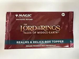 Magic: The Gathering The Lord of The Rings Tales of Middle-Earth Realms & Relics Box Topper Pack, Sealed Foil Card, 1 of 30 Possible Cards