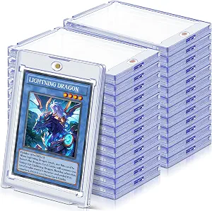 50ct Magnetic Card Holders Cases, 35pt Acrylic Baseball Hard Plastic Card Case Fit for MTG, TCG, Standard Cards, Sports Cards Storage and Display