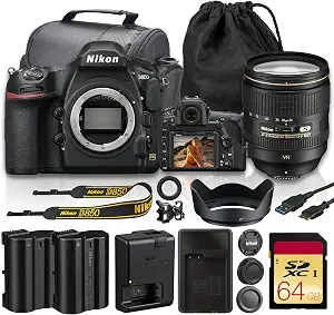 Nikon D850 45.7MP FX DSLR Camera + 24-120mm f/4 VR Lens Bundle