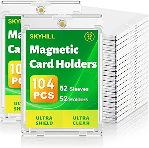 SkyHill 52ct Magnetic Card Holder, 35pt Slim One Touch Hard Card Case