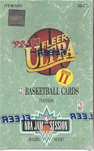 Fleer ULTRA 1992-93 Basketball Series 2 Box - 36 Packs, 12 Cards Per Pack, Rookie Cards
