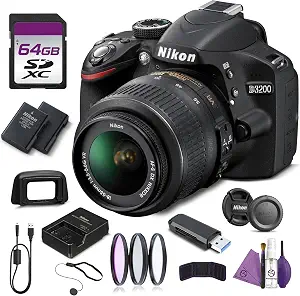 Nikon D3200 DSLR Camera with 18-55mm Lens - Red