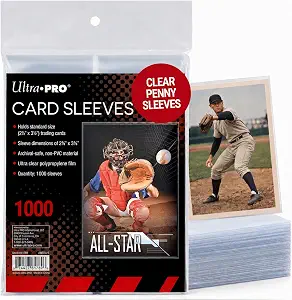 Ultra Pro Penny Sleeves – Holds Standard Size 2.5" x 3.5" – 1000 Pack