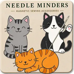 Kraftex Magnetic Needle Minder. Needleminder for Embroidery & Sewing. Cute Needlepoint Accessories. Magnetic Needle Holder for Cross Stitch. Cute Magnet Pin Gift