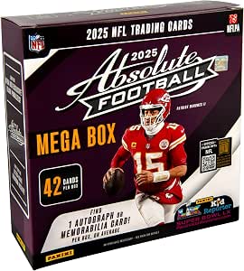 2025–26 Panini Absolute Football Mega Box – Retail Exclusive Parallels & Inserts – NFL Trading Cards – Sealed Retail Mega Box