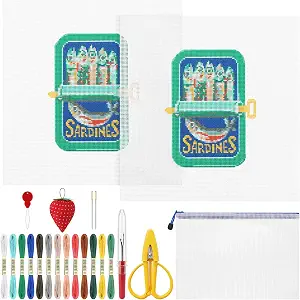 XunYee Needlepoint Canvas Kit, Sardine