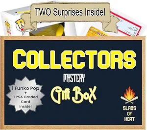 Slabs of Heat Collector's Mystery Gift Box│ONE PSA Graded TCG Card & ONE Authentic TCG Funko Pop!│Ideal Gift for Collectors & Fans (Compatible with Pokemon)
