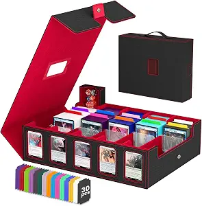Gomyrod 5 Row 4200+ Trading Card Storage Box with Commander Display