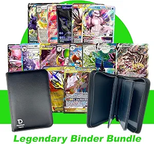 Pokémon Compatible Beginner Collector Lot with 5 Legendary Ultra Rare Cards Bundle - with Dan123yal Binder Included
