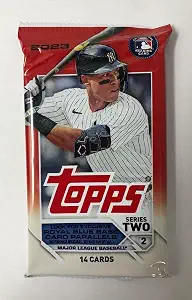 2023 Topps Series 2 Baseball Relic Box Value Pack - 14 Cards Per Pack - Look for Exclusive Commemorative Team Logo Patch Cards