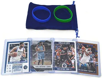 Karl-Anthony Towns Basketball Cards Assorted (4) Bundle - Minnesota Timberwolves Trading Cards