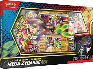 Pokémon: Mega Zygarde-ex Premium Collection by GCC Pokémon (one promotional card, one giant lenticular card, one sticker and eight expansion packs)