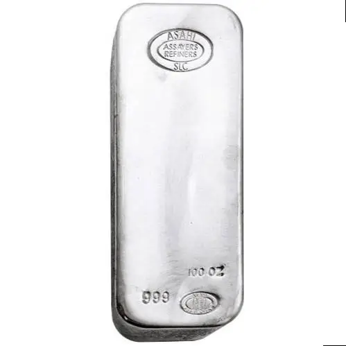 100 oz Asahi Refining Silver Bar (new)