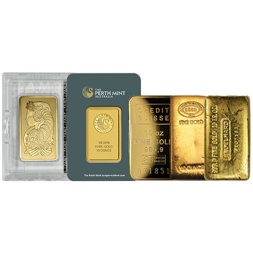 10 oz Gold Bar (any mint, varied condition)