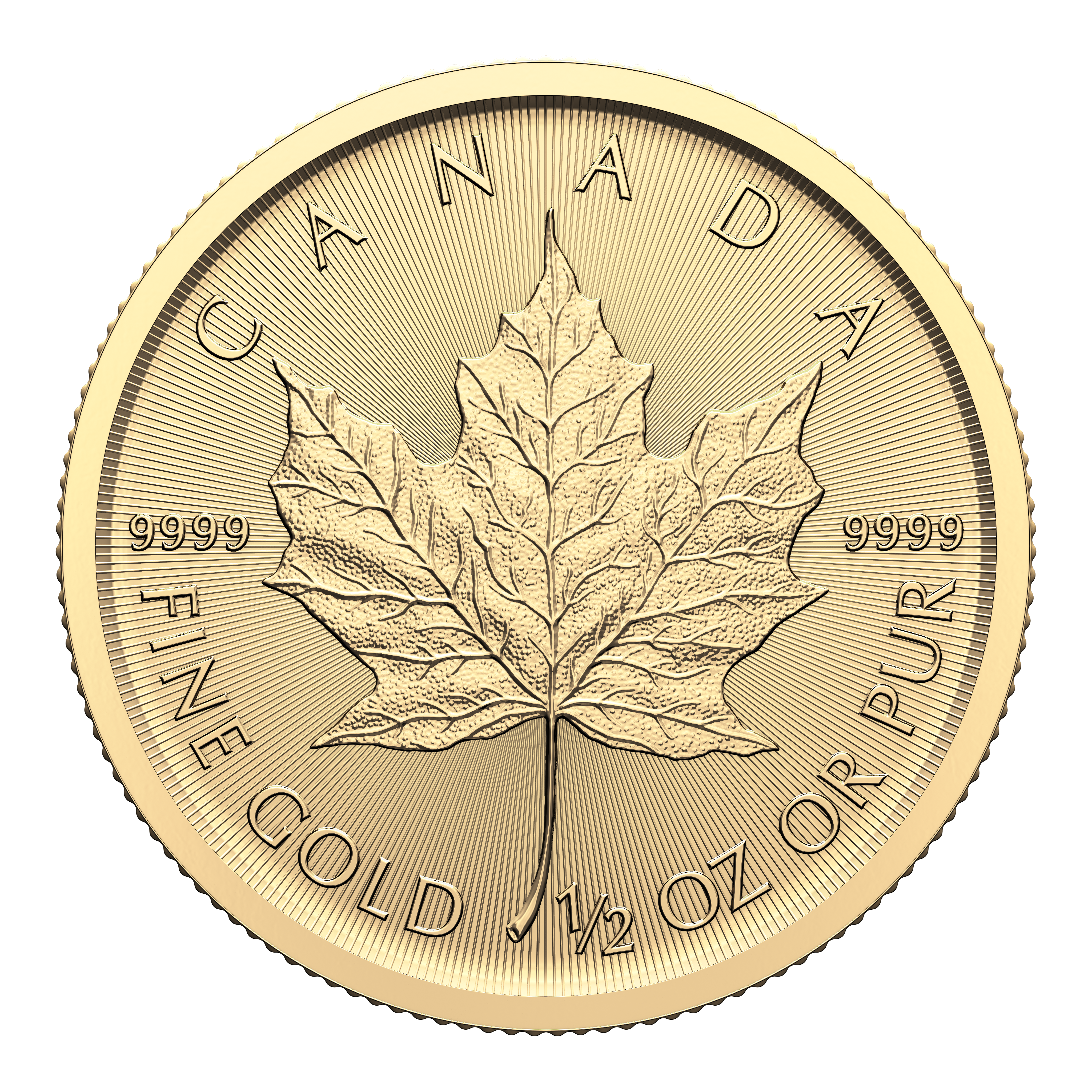 Canadian Gold Maple Leaf 1/2 oz 2025