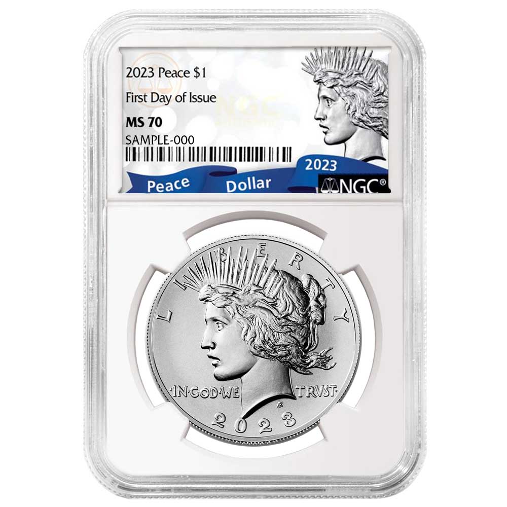 2023(P) $1 Peace Silver Dollar NGC MS70 FDI Exclusive Peace Label