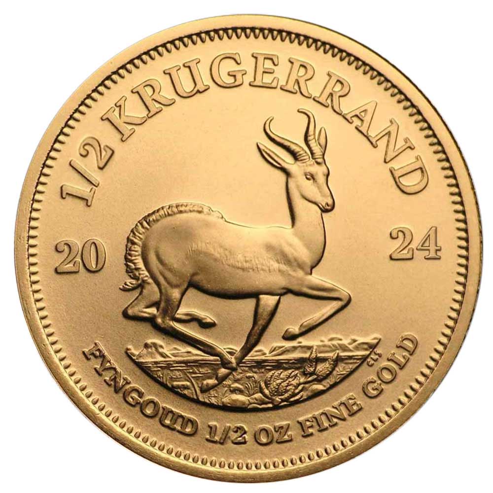 2024 South Africa Gold Krugerrand 1/2 oz BU