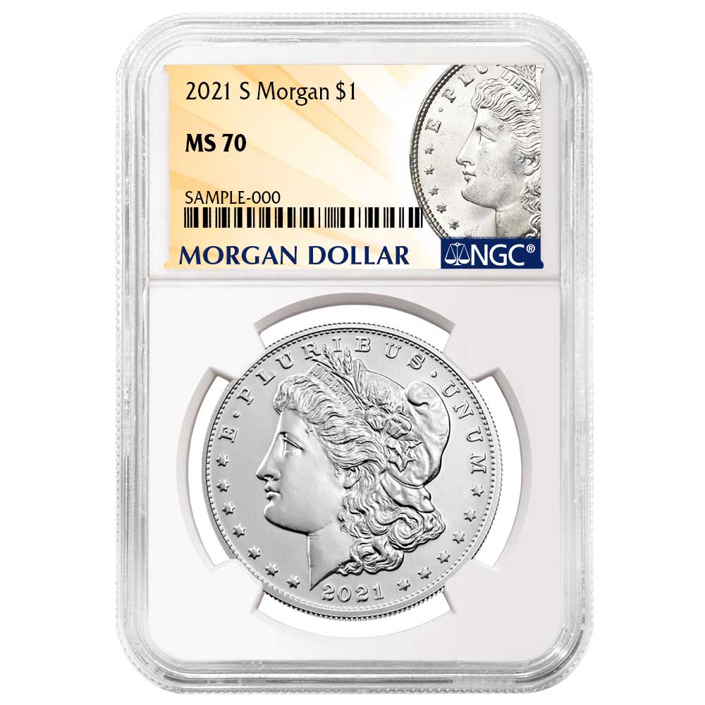 2021-S $1 Morgan Silver Dollar NGC MS70 Morgan Label