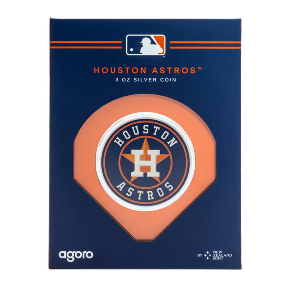 2025 MLB Houston Astros 3 oz Silver Coin By Agoro Mintage of 500