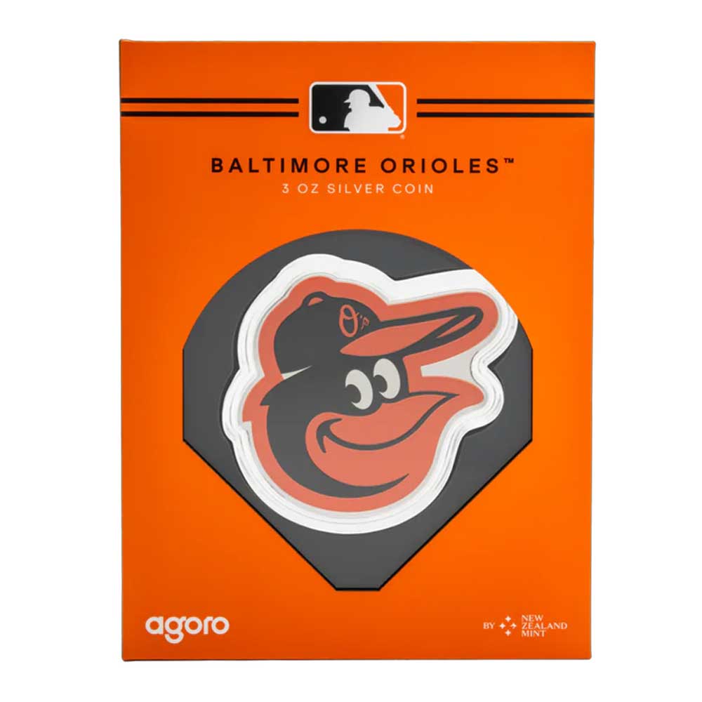 2025 MLB Baltimore Orioles 3 oz Silver Coin By Agoro Mintage of 500