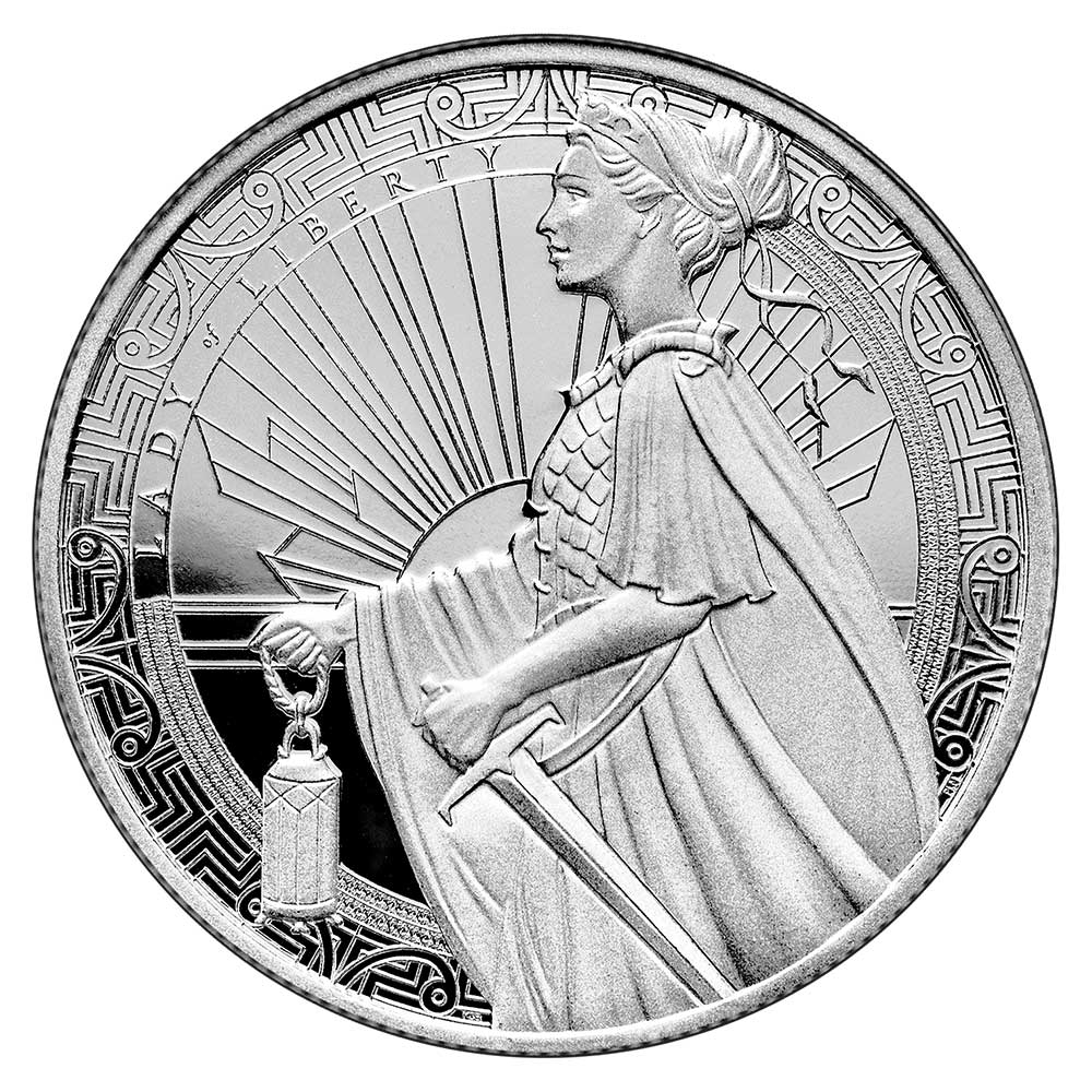 Pamp Silver Lady of Liberty Round 1 oz .999 Fine