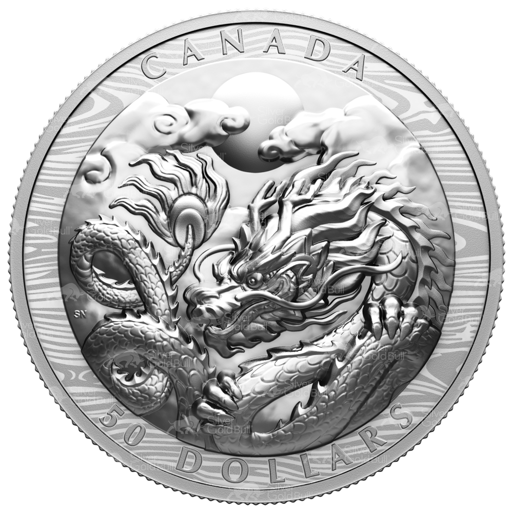 3 oz 2024 Lunar Year of the Dragon High Relief Silver Coin | Royal Canadian Mint