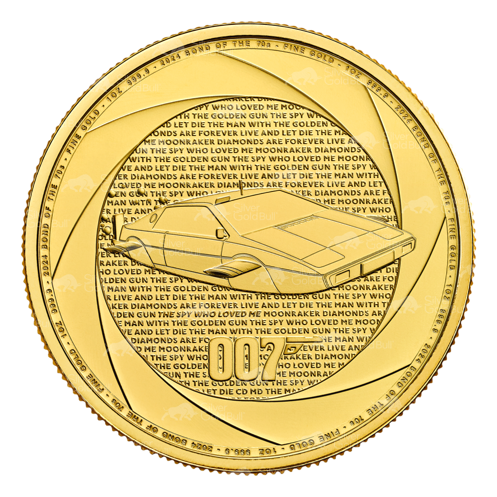 1 oz 2024 James Bond of the 1970s Gold Coin | The Royal Mint