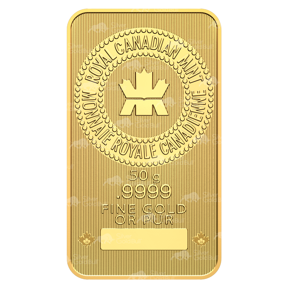 50 gram Royal Canadian Mint Gold Bar | CW