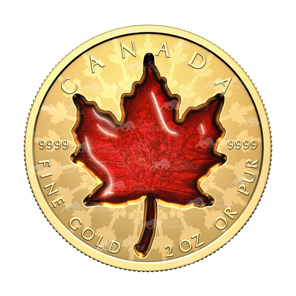 2 oz 2024 Proud Maple Leaf Red Enamel Reverse Proof Gold Coin | Royal Canadian Mint