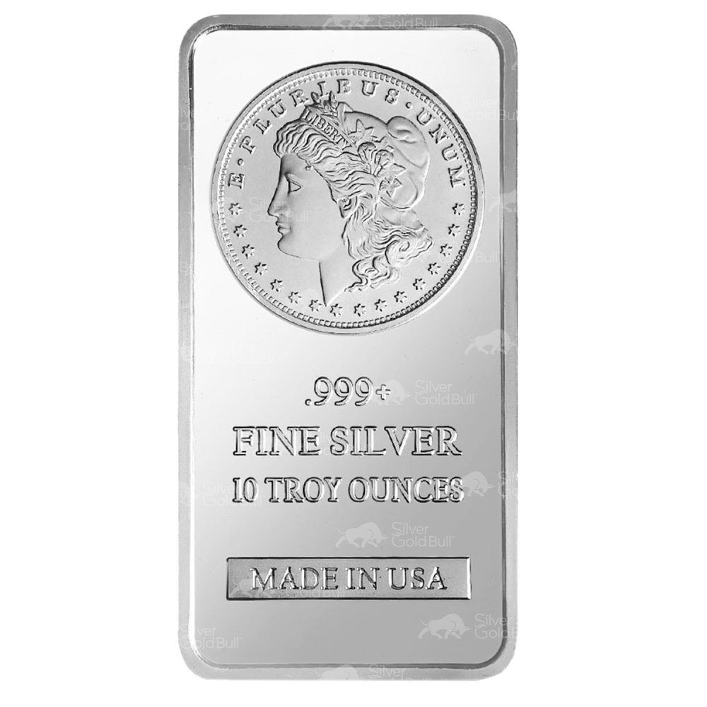 10 oz Morgan Silver Bar | Silvertowne Mint