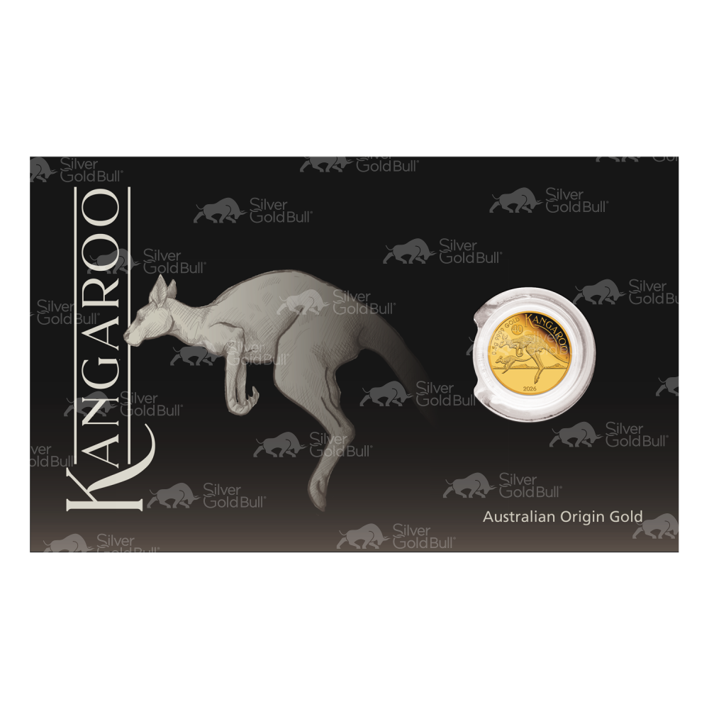 0.5 gram 2026 Australian Mini Roo Proof Gold Coin in Card | Perth Mint