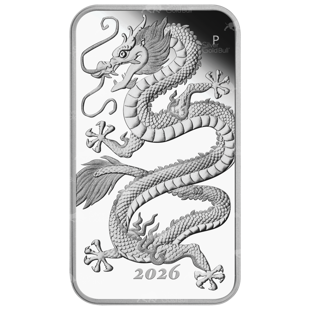 1 oz 2026 Dragon Rectangular Proof Silver Coin | Perth Mint