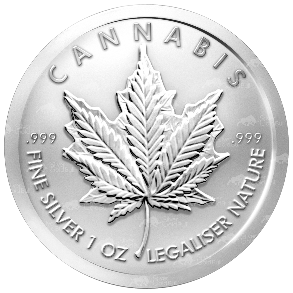 5 oz 2015 Cannabis Silver Round