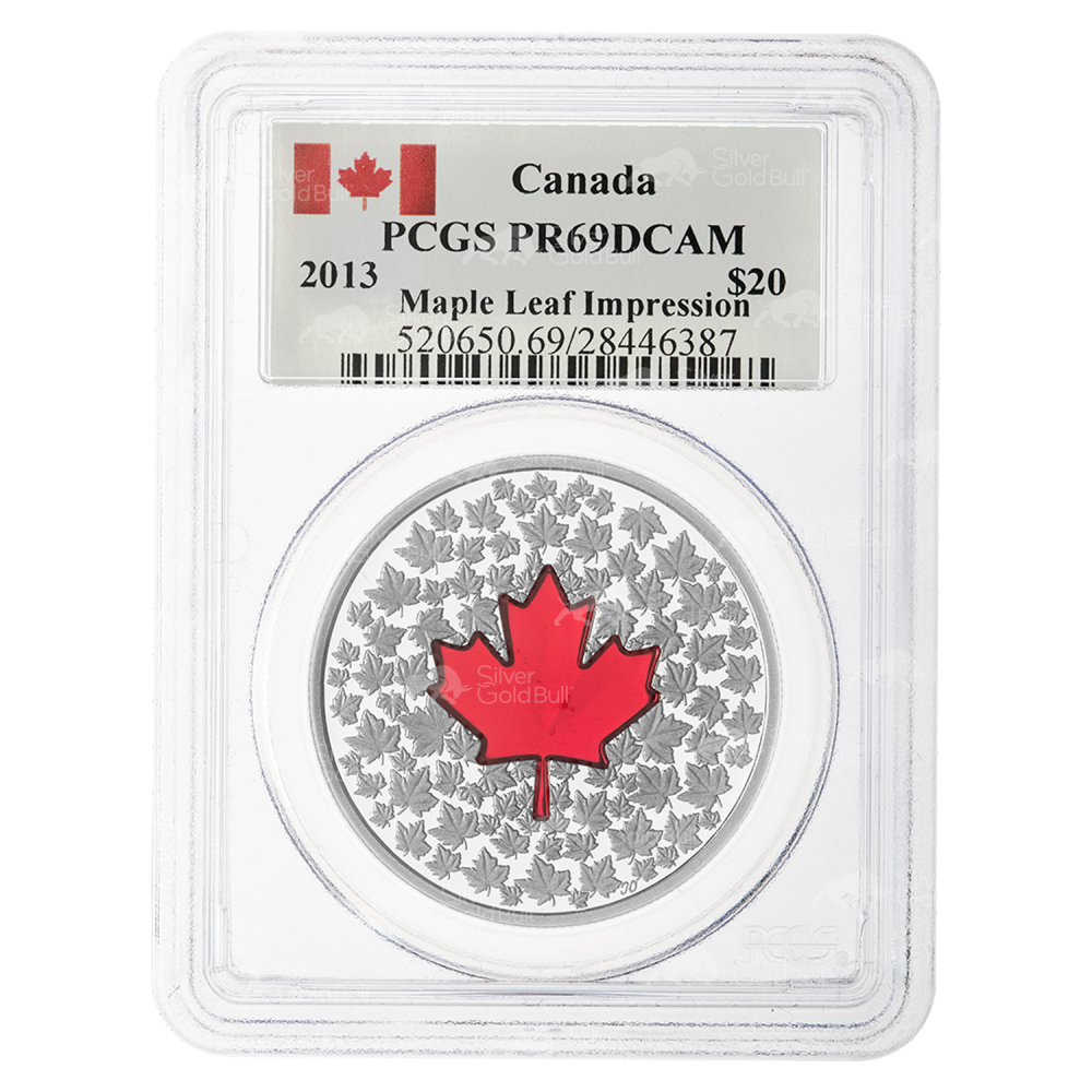 1 oz 2013 Maple Leaf Impression PCGS PR-69 (DCAM) Silver Proof Coin | Royal Canadian Mint