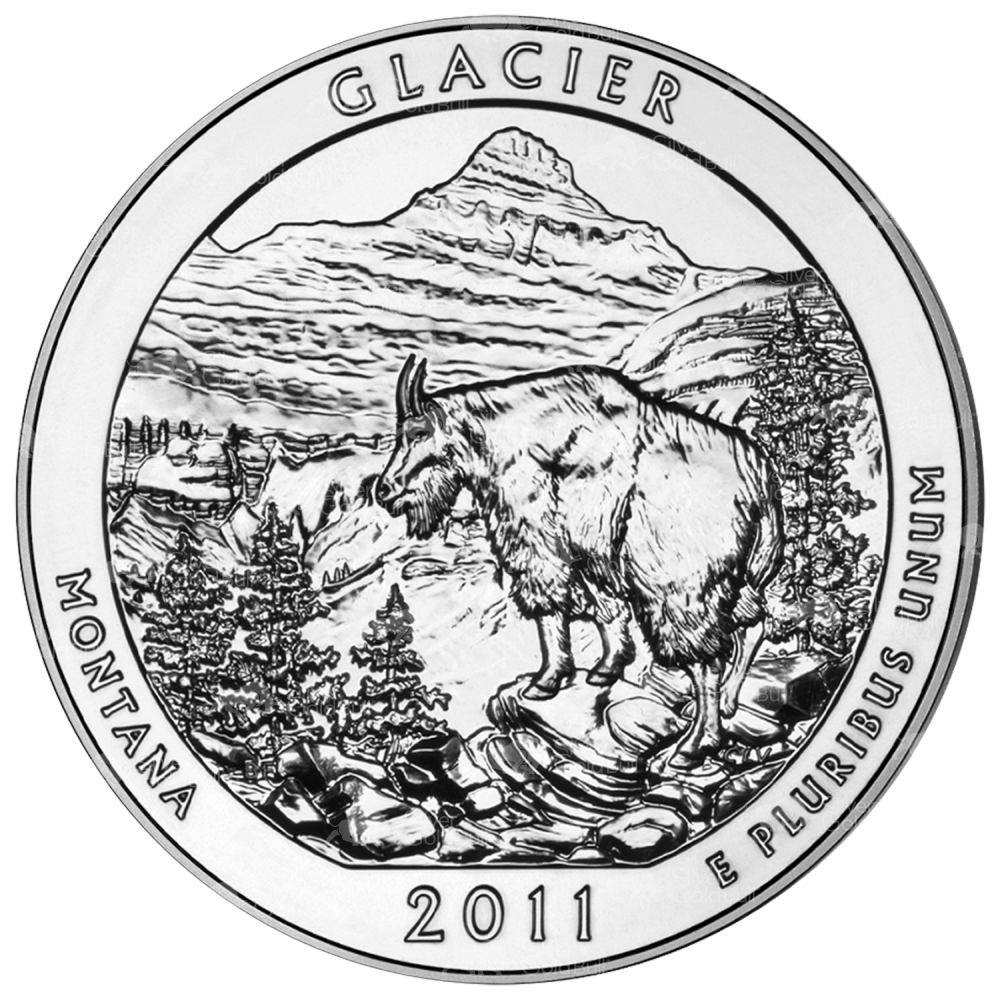 5 oz 2011 America the Beautiful Glacier National Park Silver Coin | United States Mint