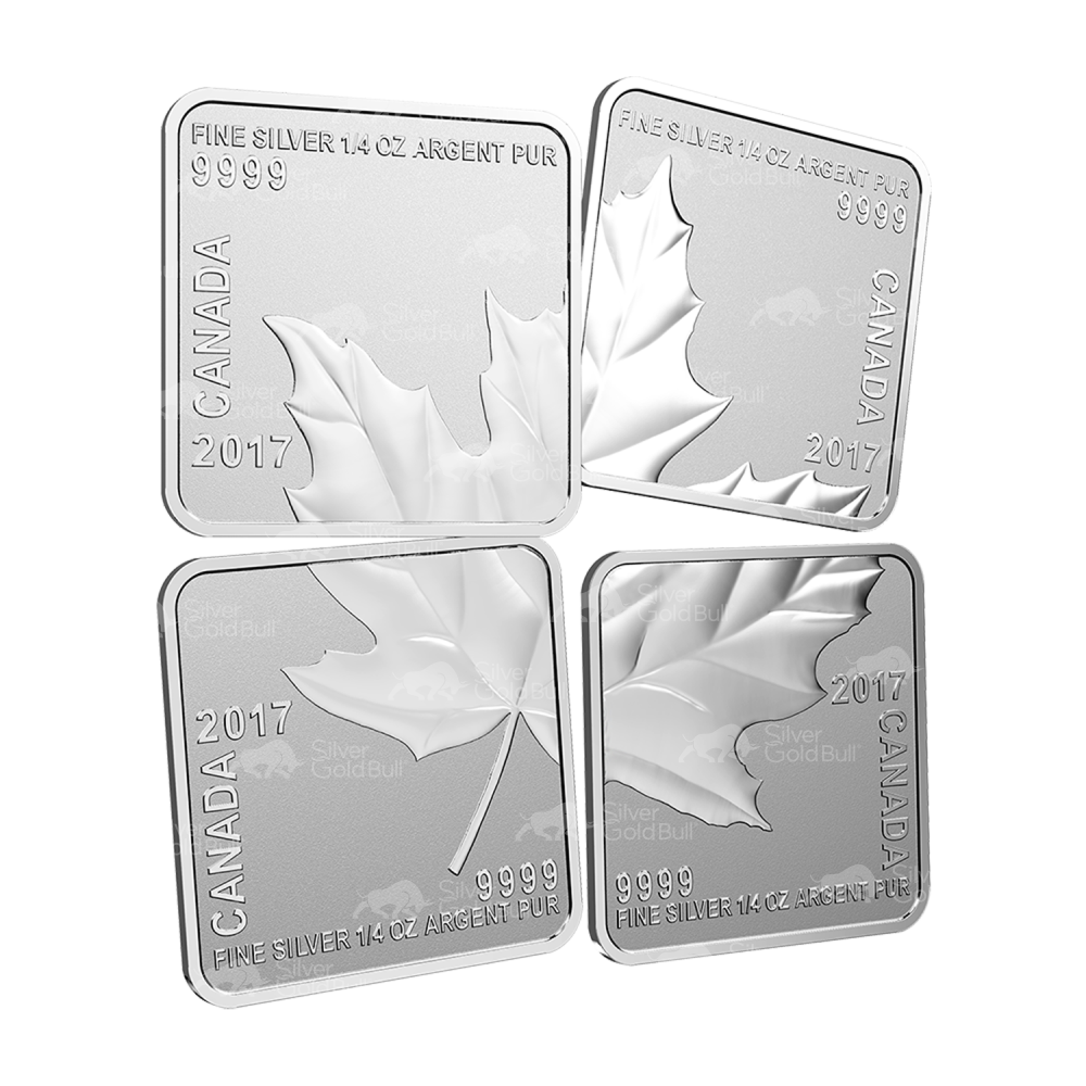 Set of 4 x 1/4 oz 2017 Maple Leaf Quartet Silver Coins | Royal Canadian Mint