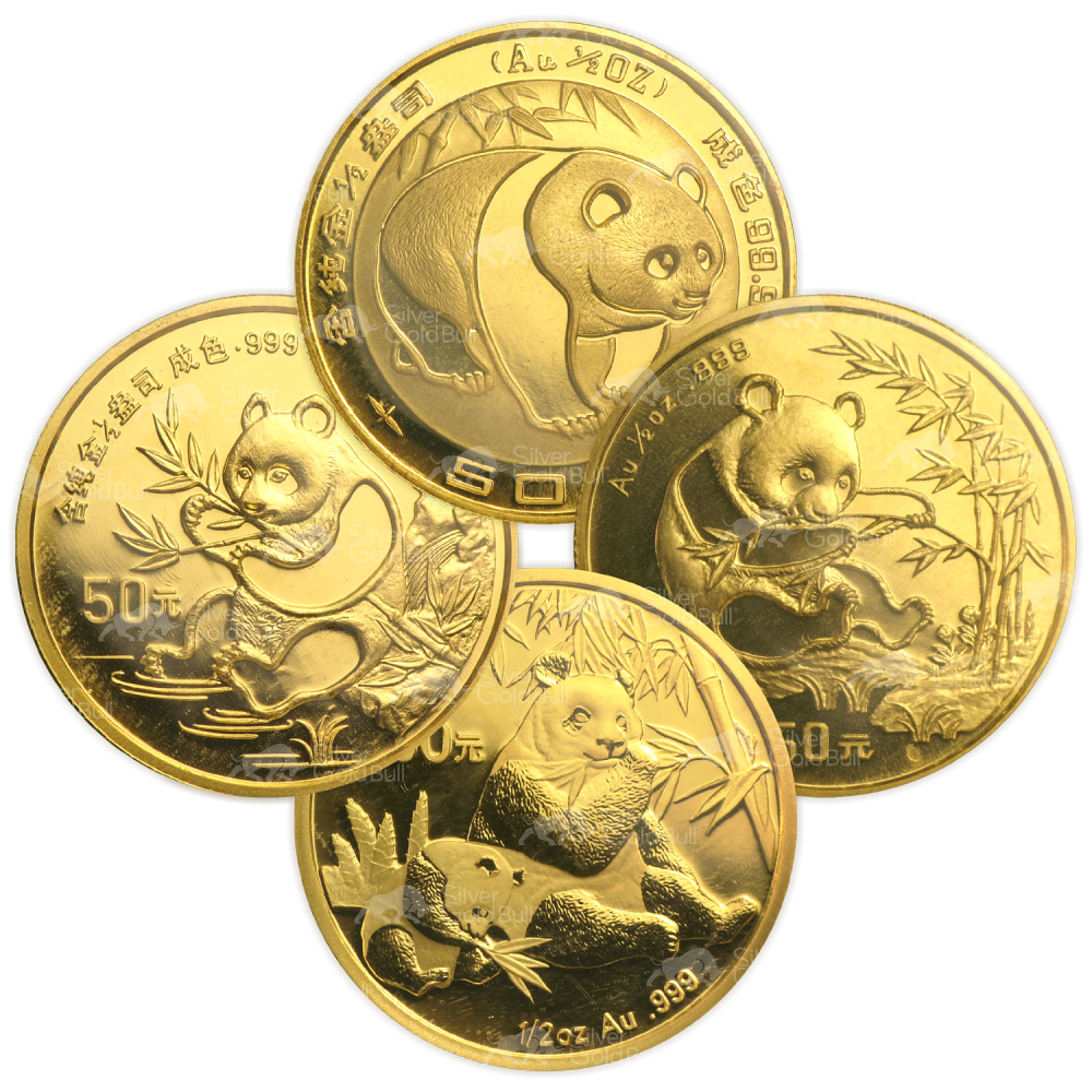 1/2 oz Random Year Chinese Panda Proof Gold Coin | Chinese Mint