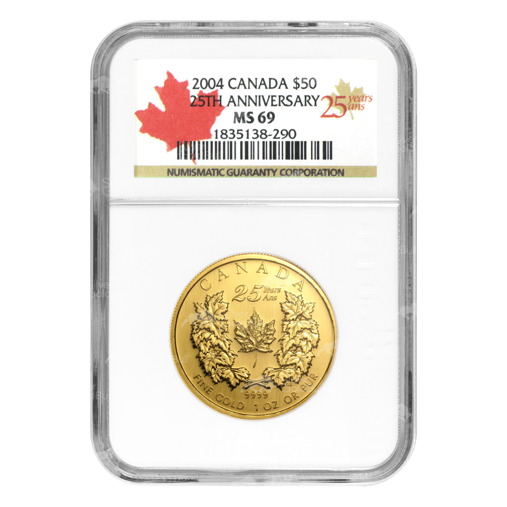 1 oz Random Year Canadian Maple Leaf MS-69 Gold Coin | Royal Canadian Mint