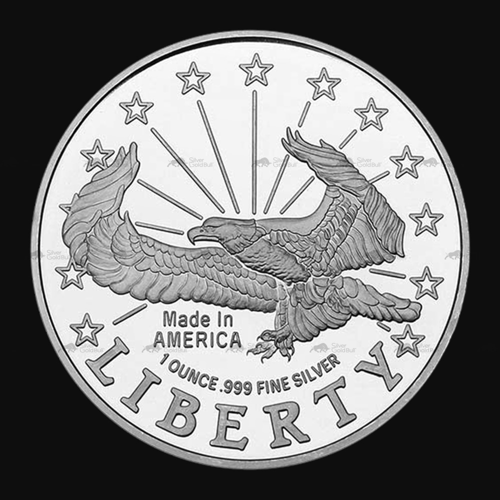 1 oz Liberty Eagle Silver Round | Silvertowne Mint