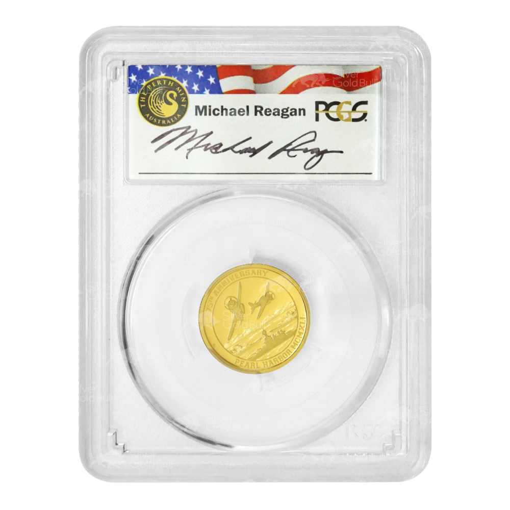 1/4 oz 2016 Pearl Harbor 75th Anniversary PR-70 DCAM Gold Coin | Perth Mint