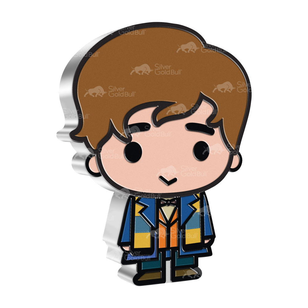 1 oz 2021 Chibi Fantastic Beasts: Newt Scamander Silver Coin | Agoro by New Zealand Mint